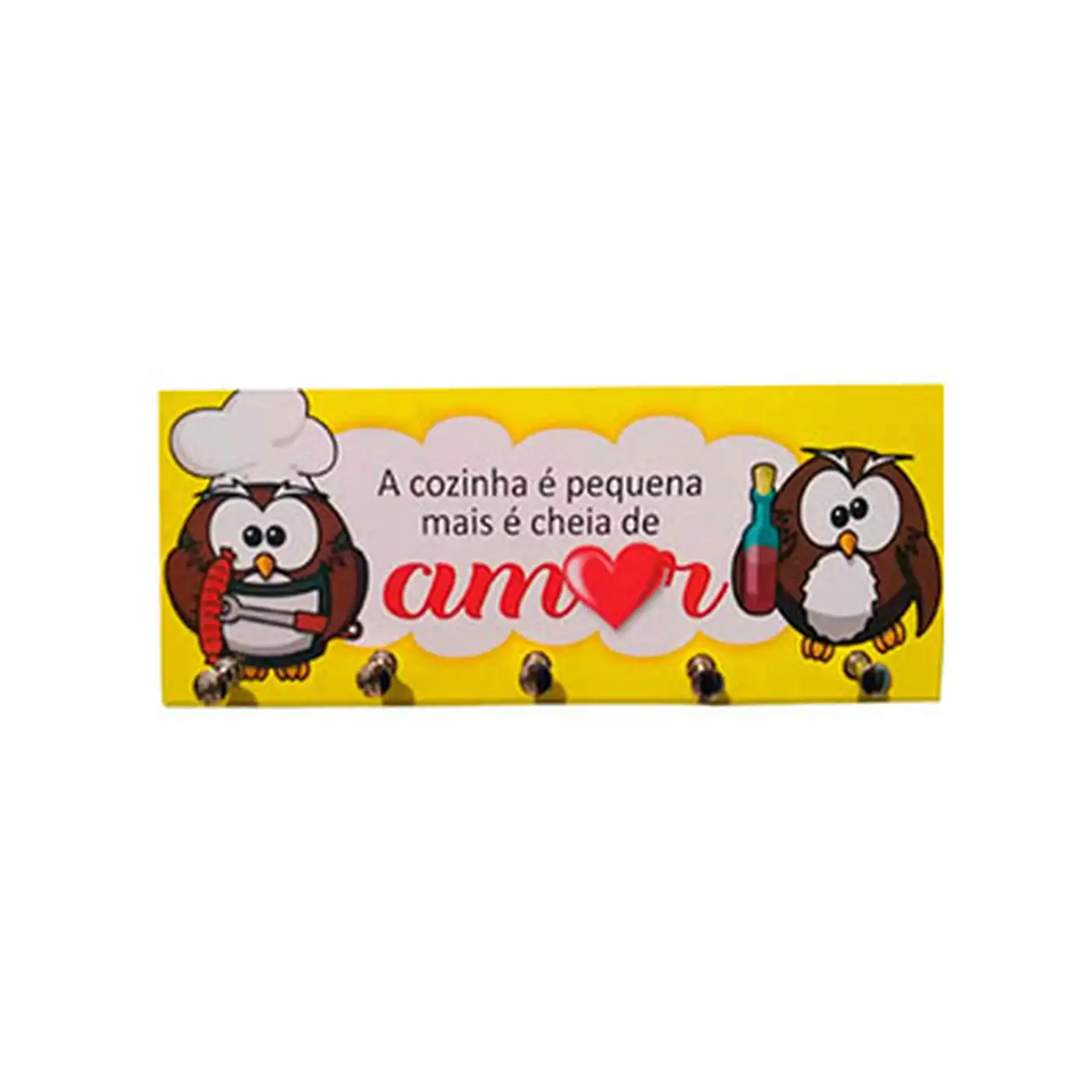 Porta-Chaves MDF Sem Suporte - Cozinha Cheia de Amor